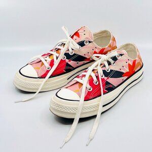 Converse Chuck 70 Low Floral Print Sneakers Black Label Womens 8.5 Like New
